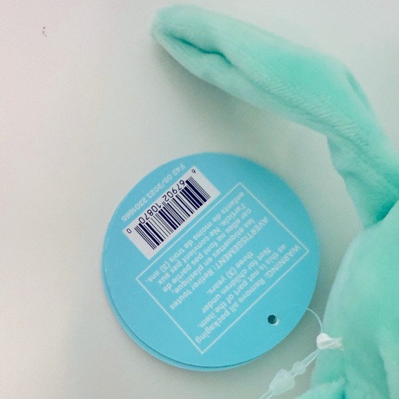 7” Mint Green Plush Bunny Toy with Floppy Ears and Chubby Body - NWT - Picture 4 of 8